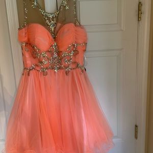 Peach Dress with Gold